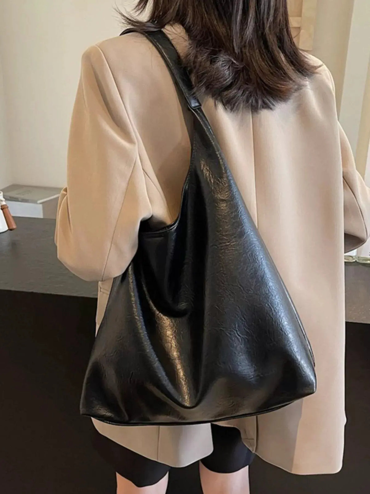 PU Leather Tote Bag by Partner Label