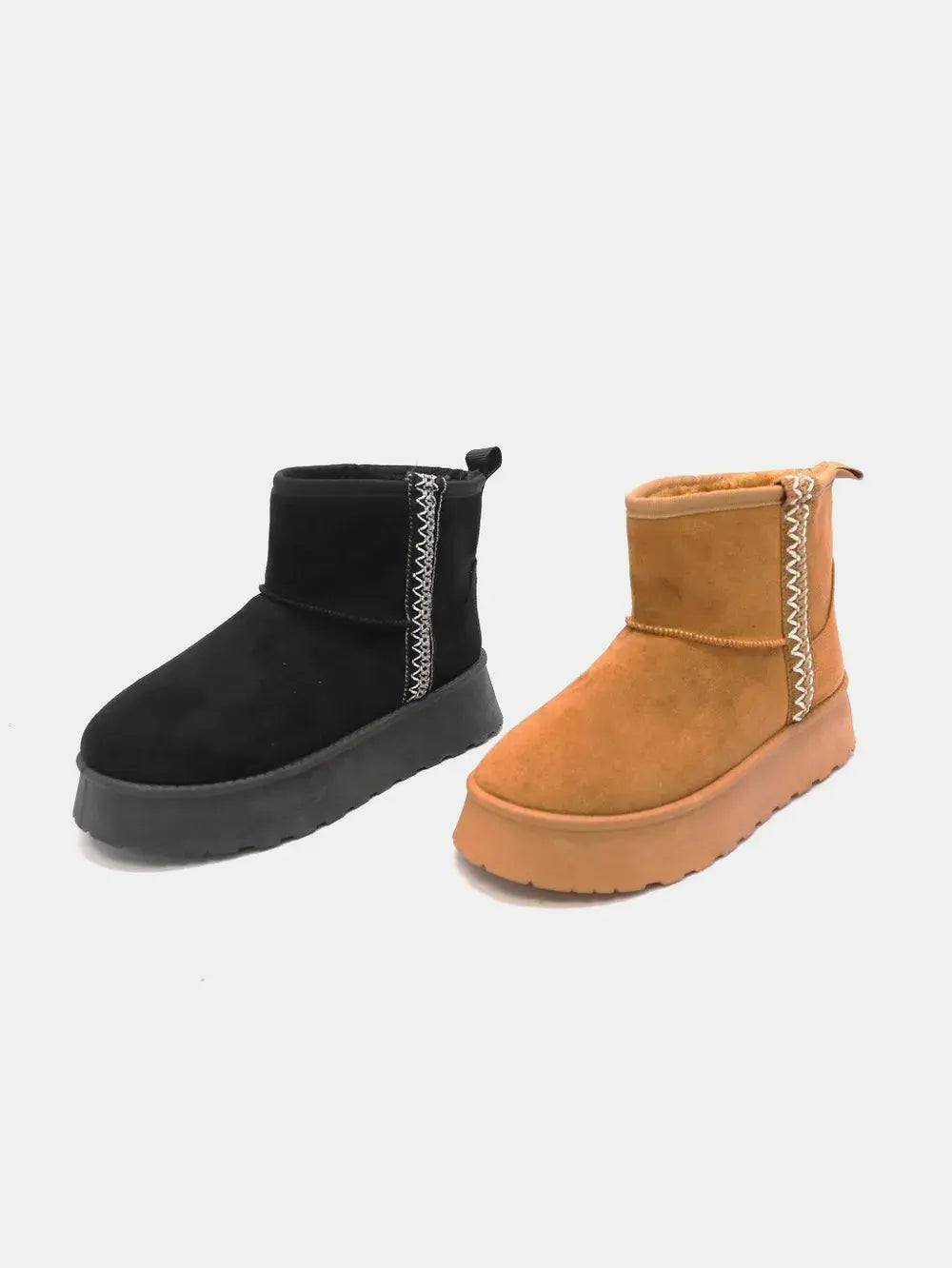 WILD DIVA Round Toe Platform Boots by WILD DIVA