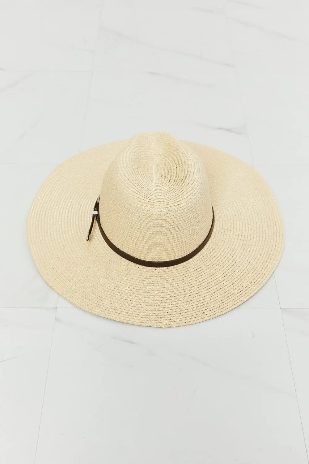 Fame Boho Summer Straw Fedora Hat by Fame