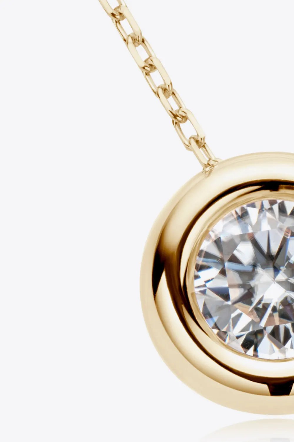 Adored 1 Carat Moissanite Pendant 925 Sterling Silver Necklace by Partner Label
