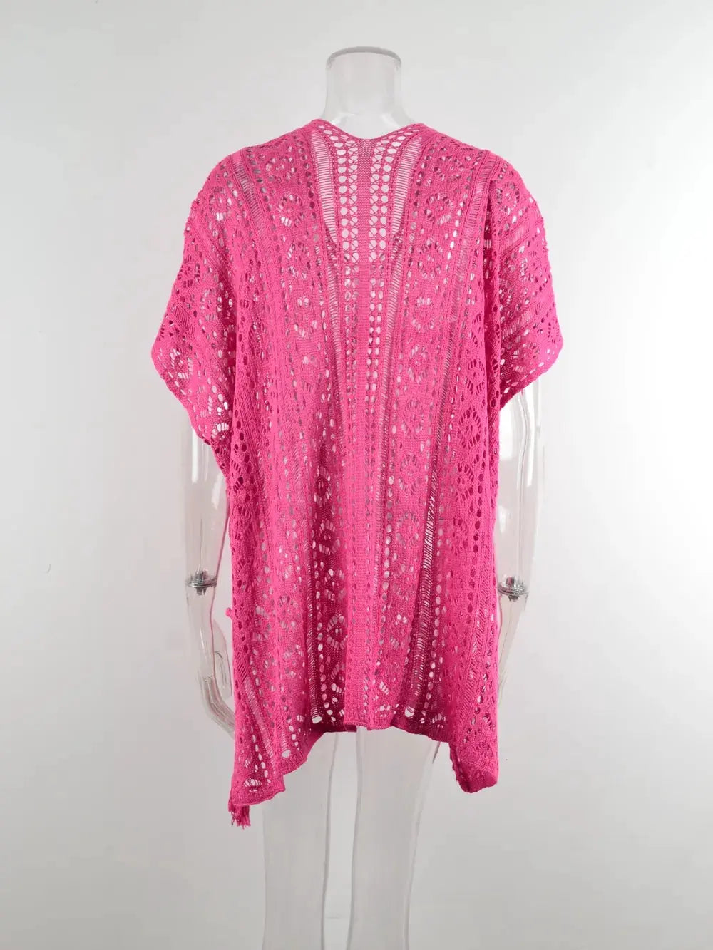 Angel Wings Cutout V-Neck Cover-Up with Tassel by Partner Labels