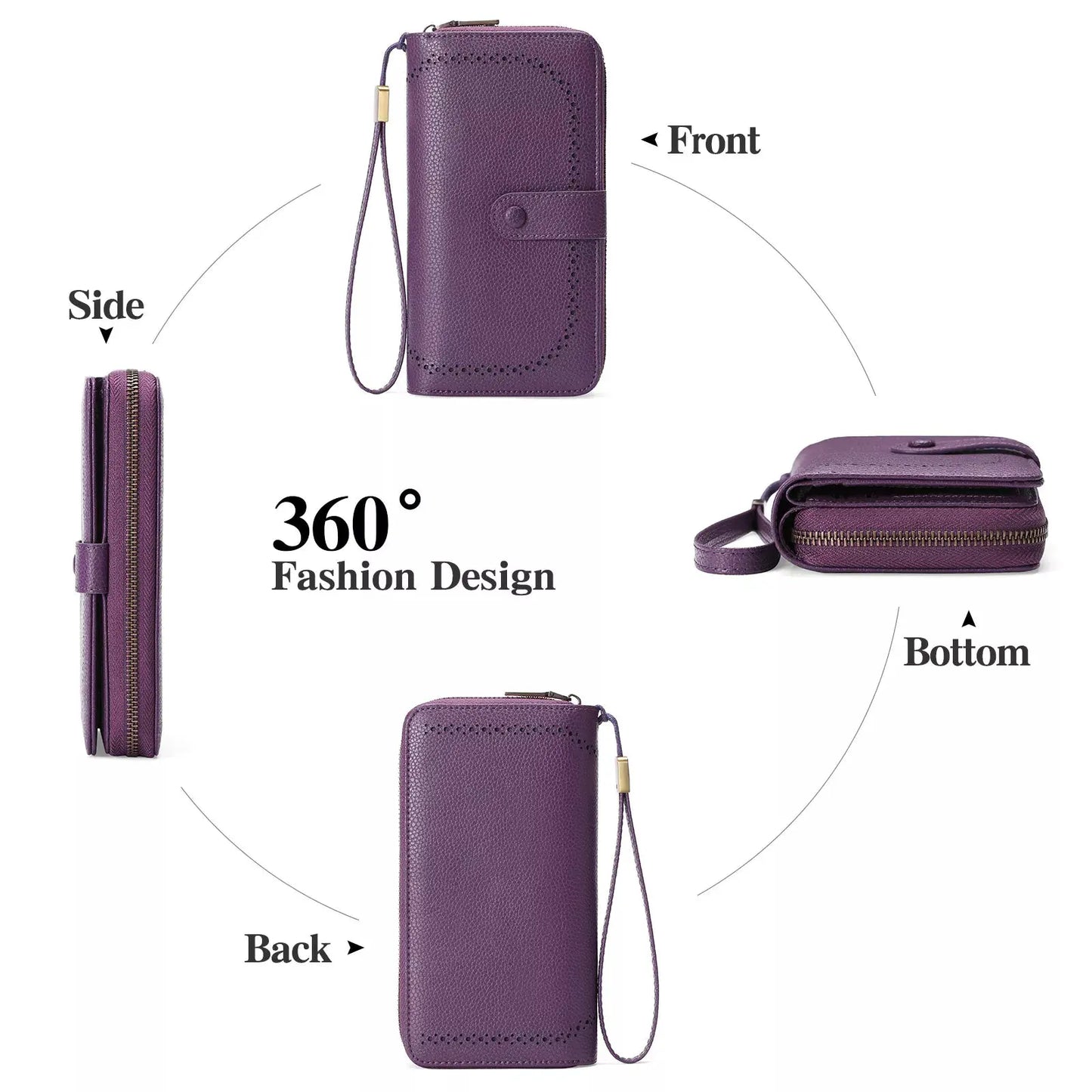 Leather Long Wallet by Partner Label