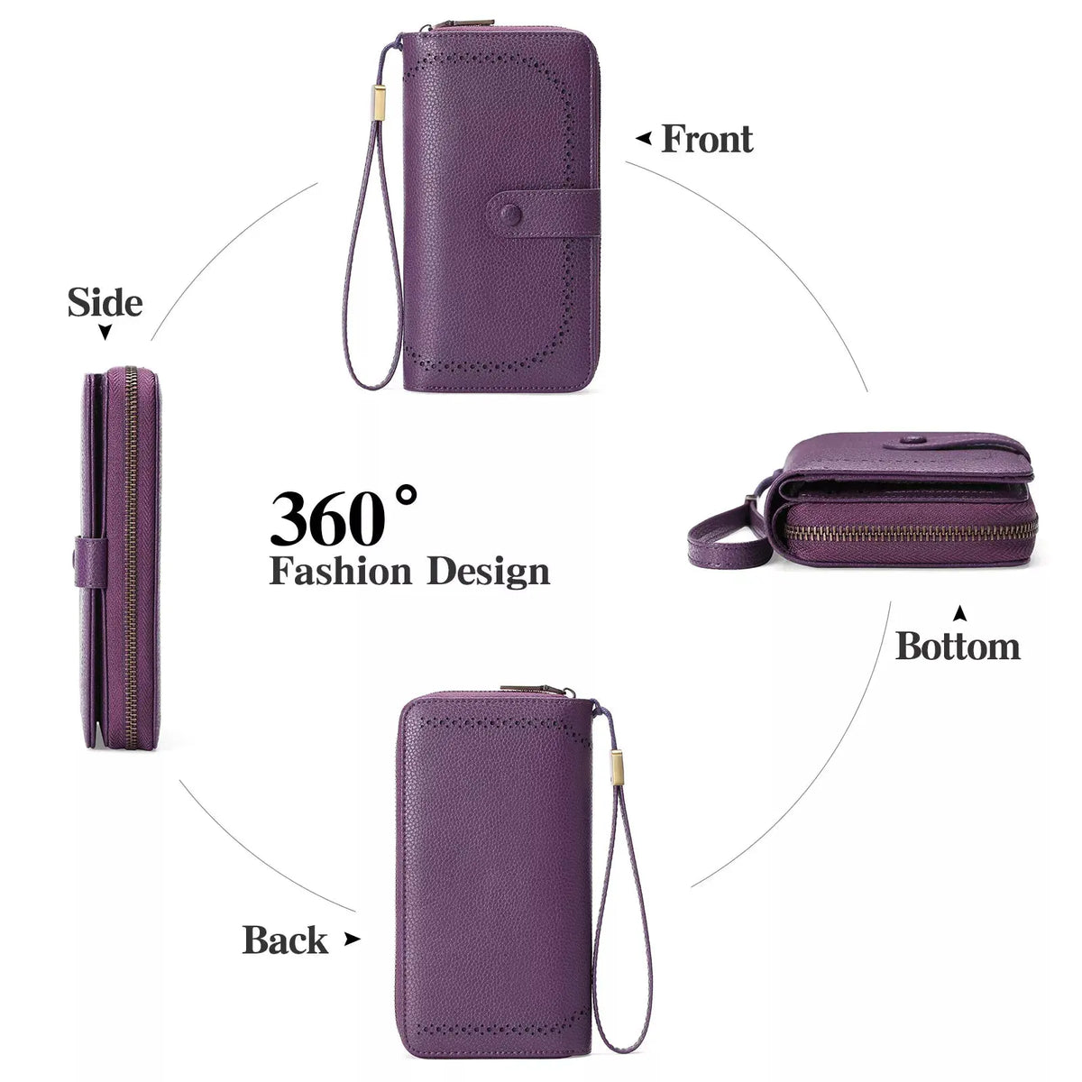Leather Long Wallet by Partner Label