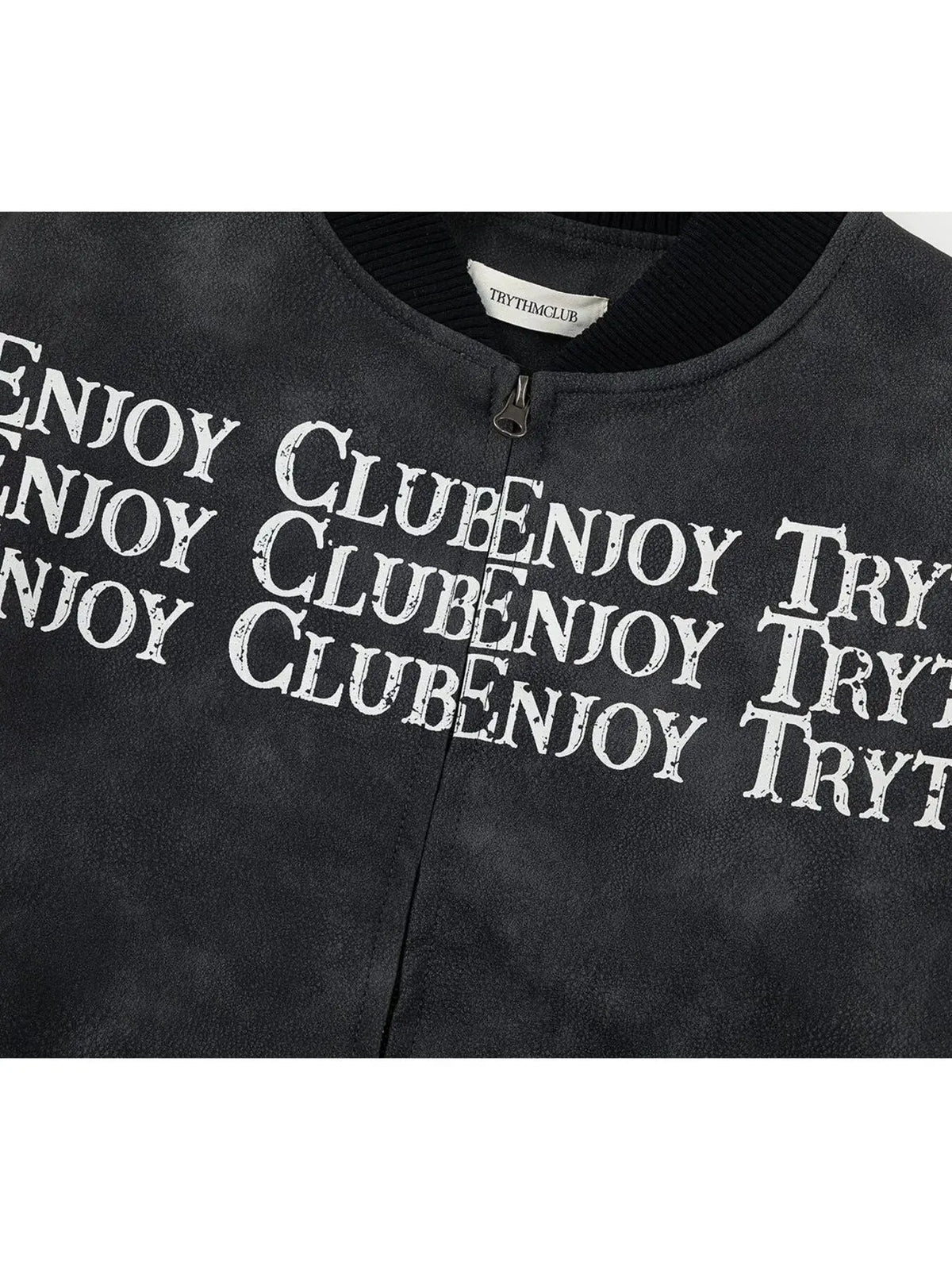 Men's Zip Up Letter Graphic Bomber Jacket by Partner Label