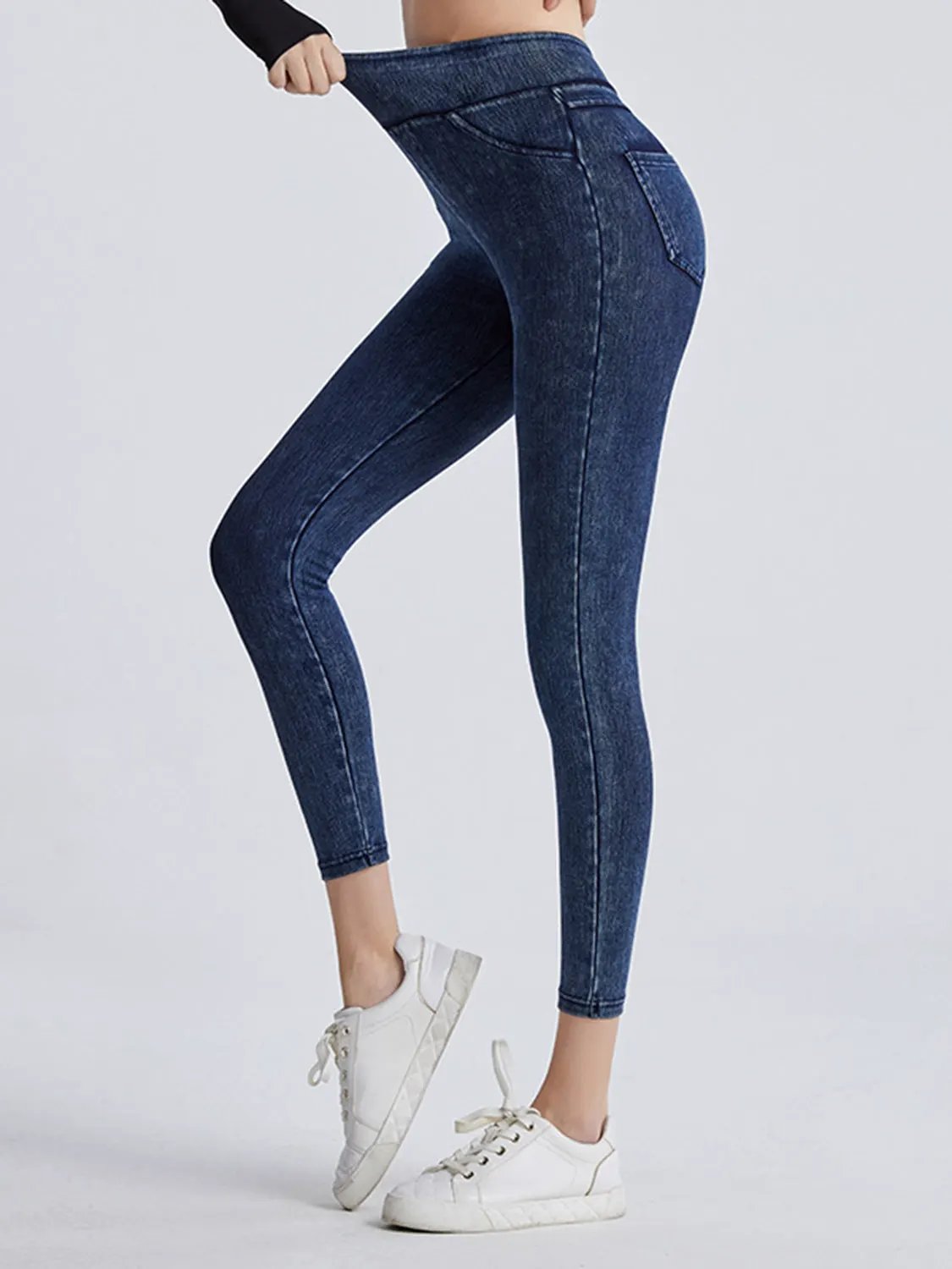 Wide Waistband Sports Leggings by Partner Label