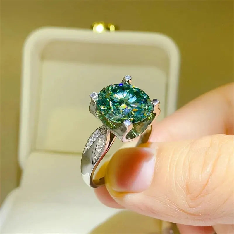5 Carat Moissanite Zircon 925 Sterling Silver Ring by Partner Label
