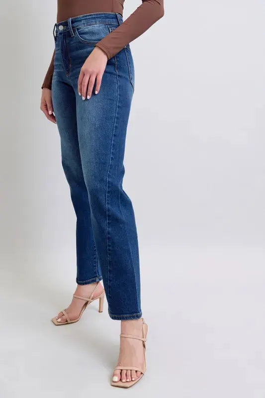 Judy Blue Full Size Side Seam Detail Straight Jeans with Pockets by Judy Blue