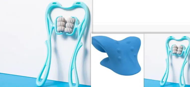 Multifunctional Manual Six-wheel Neck Massager Massage Relieve Roller Massage Tool by Maiden-Art
