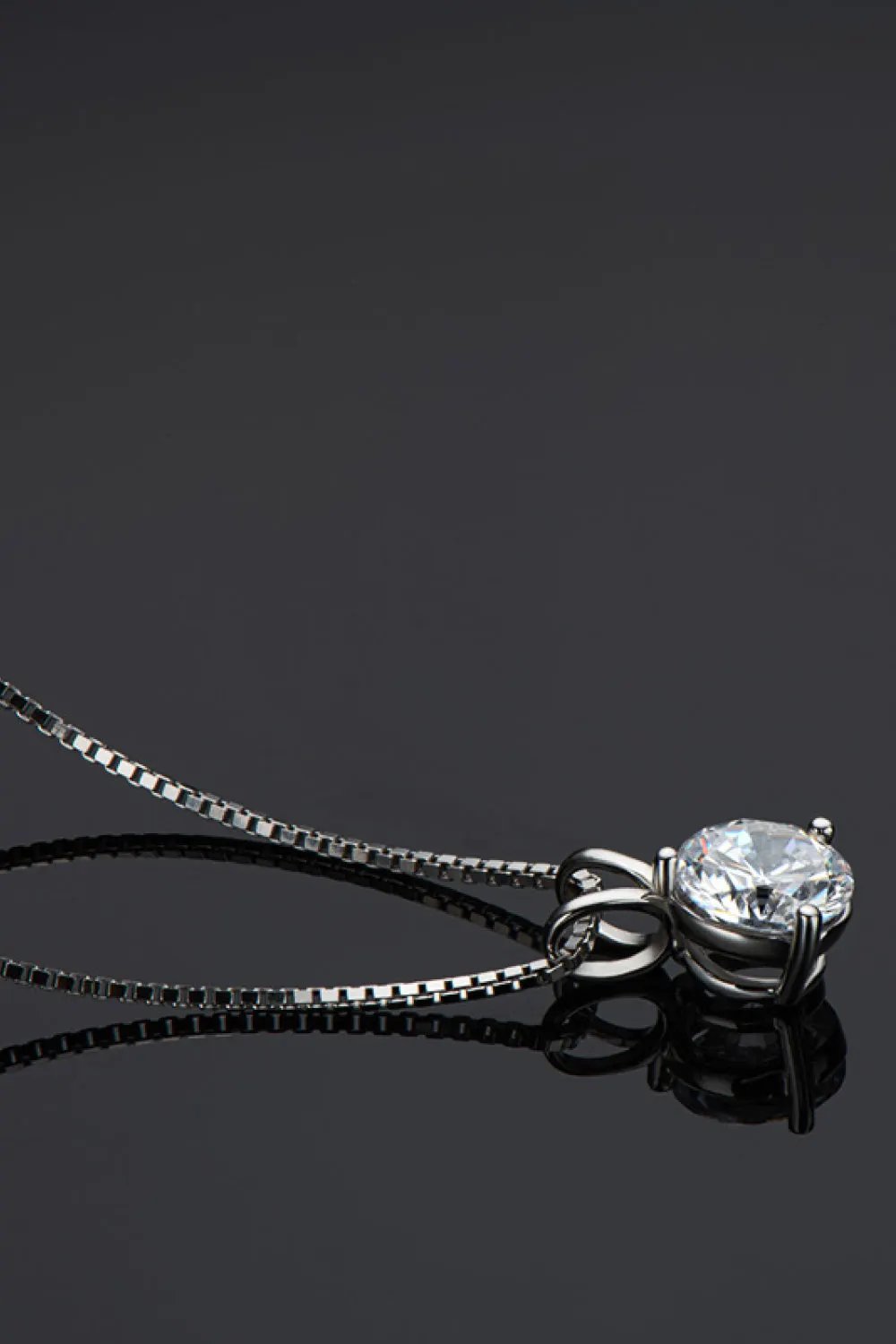 Adored Show Off 1 Carat Moissanite Pendant Necklace by Partner Label