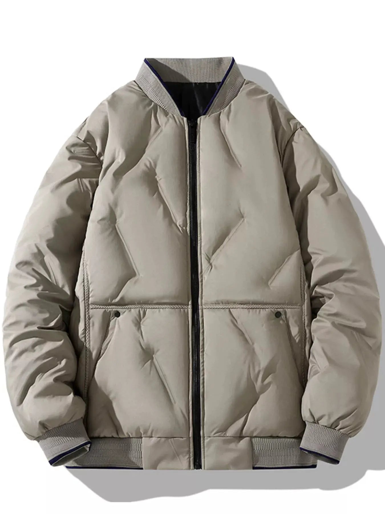 Men's Plus Size Padded Zip Up Bomber Jacket by Partner Label