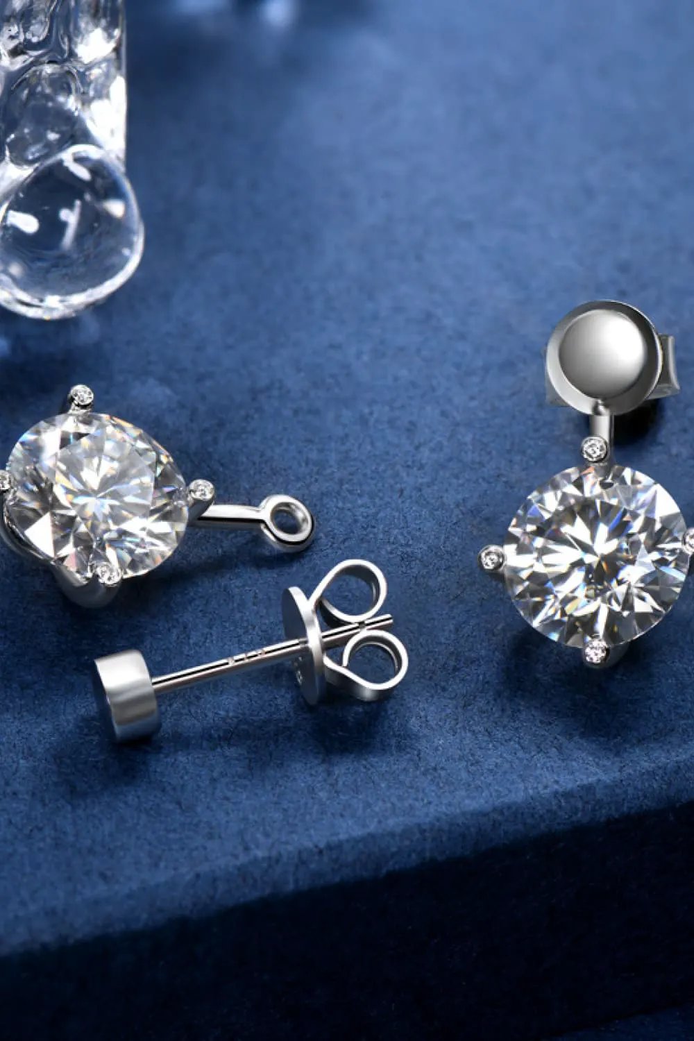 Adored 4 Carat Moissanite Drop Earrings by Partner Label