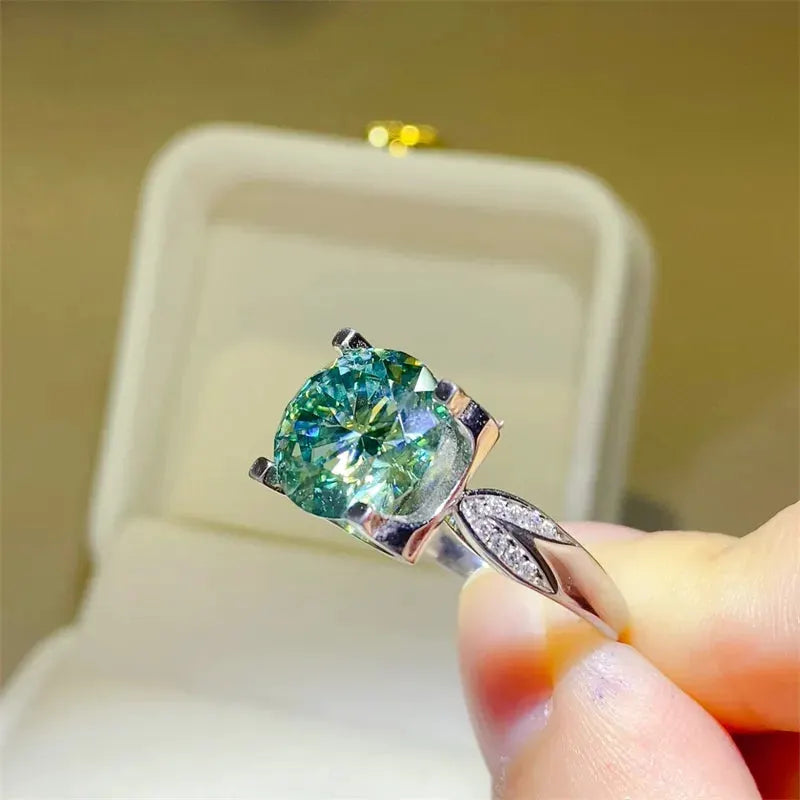 5 Carat Moissanite Zircon 925 Sterling Silver Ring by Partner Label