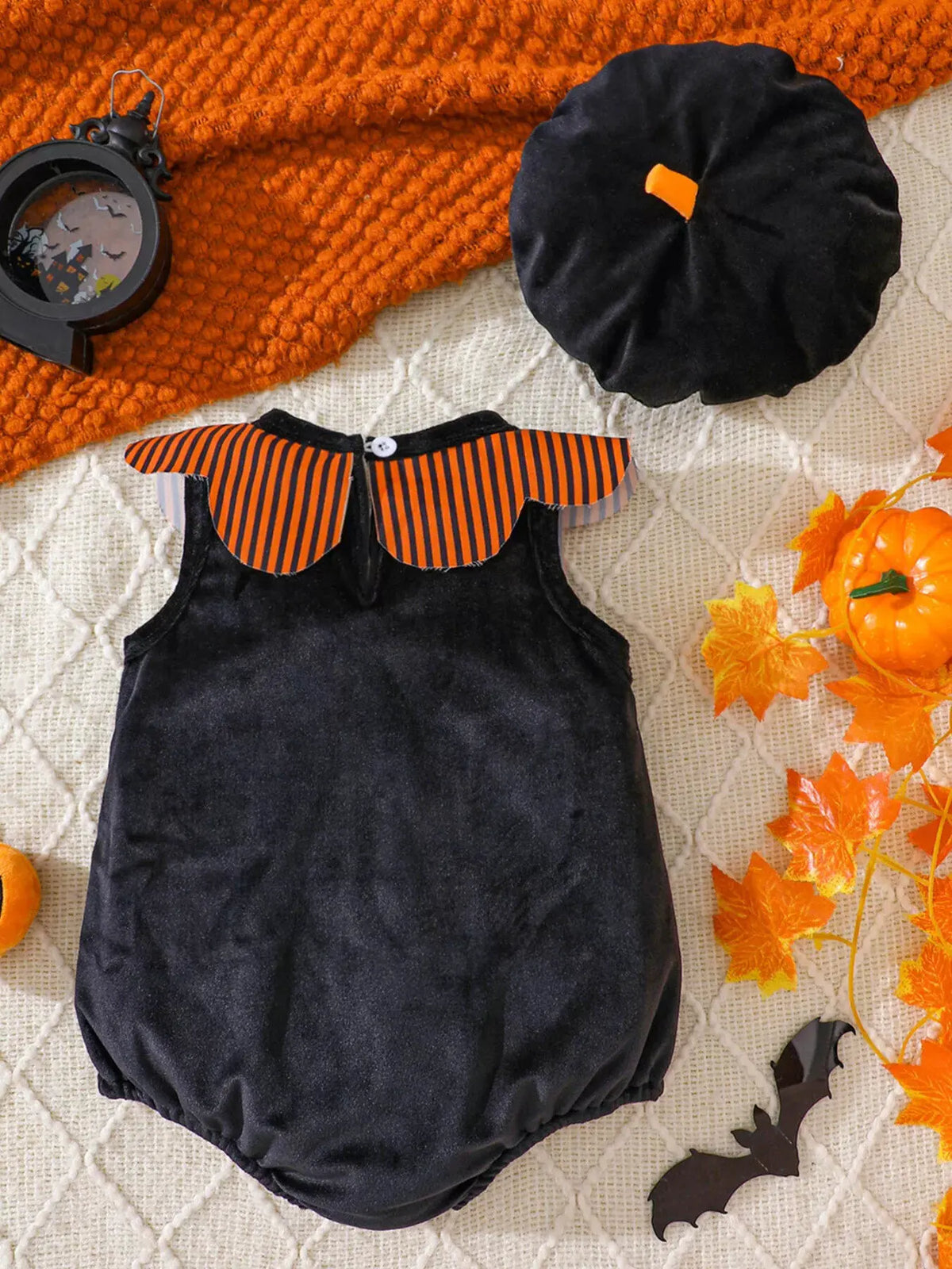Children's Halloween Sleeveless Bodysuit and Hat Set by Trendsi