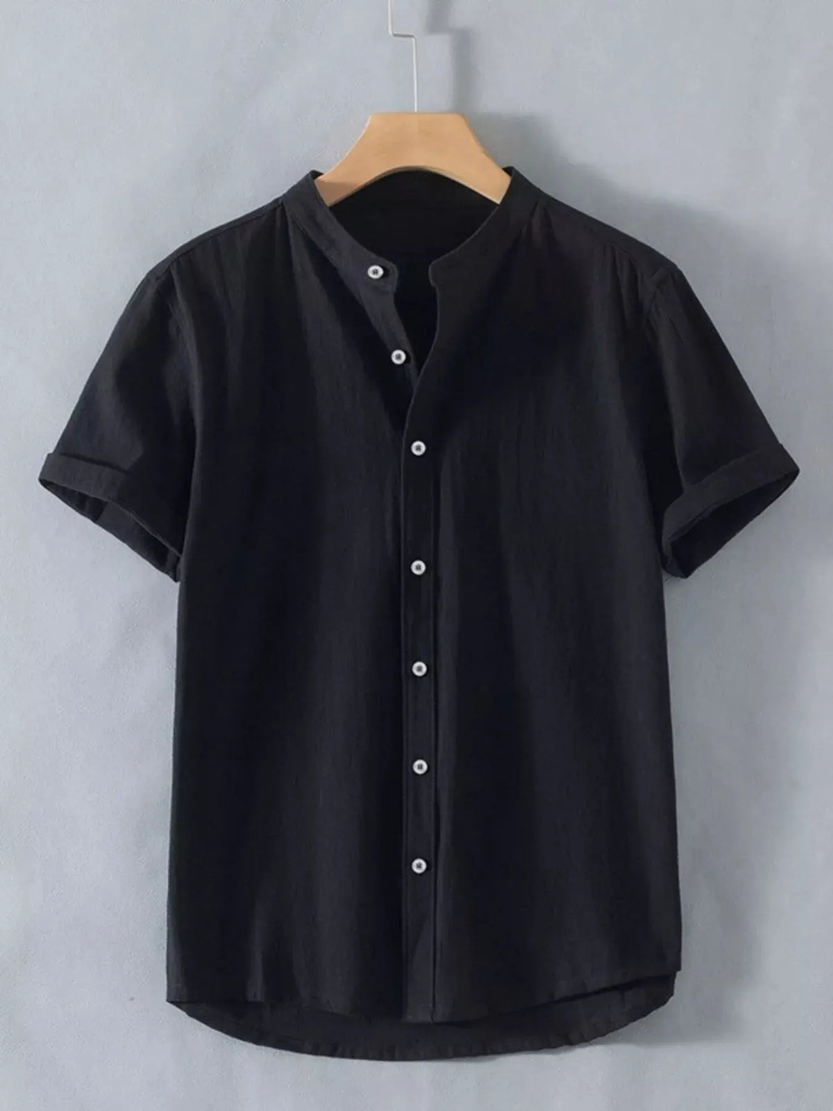 Men's Plus Size Button Up Short Sleeve Shirt by Trendsi