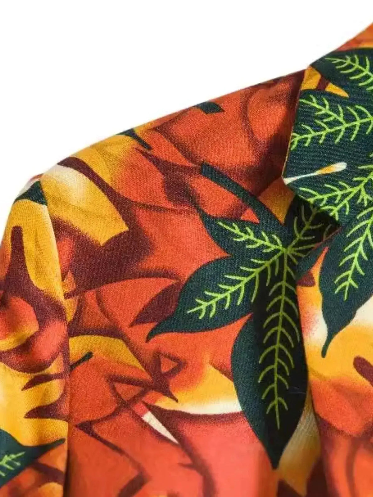 Men's Plus Size Vibrant Leaf Print Blazer by Trendsi