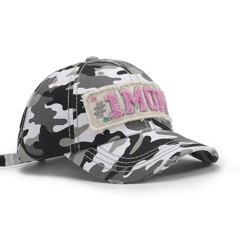 Letter Adjustable Cotton Baseball Cap by Partner Label
