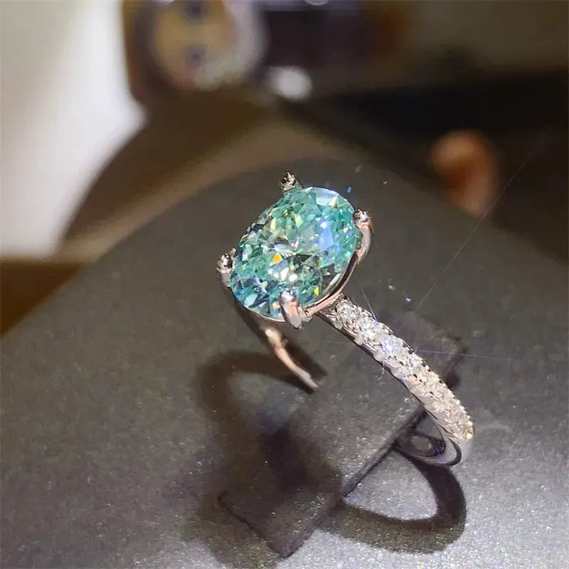 2 Carat Moissanite Zircon 925 Sterling Silver Ring by Partner Label