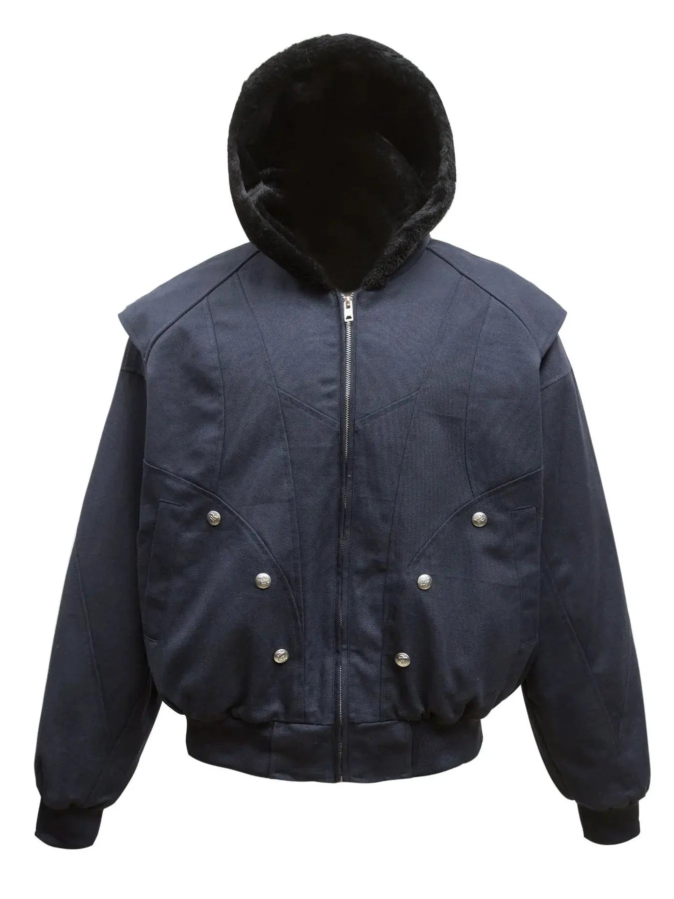 Men's Sherpa Lined Hooded Bomber Jacket by Partner Label