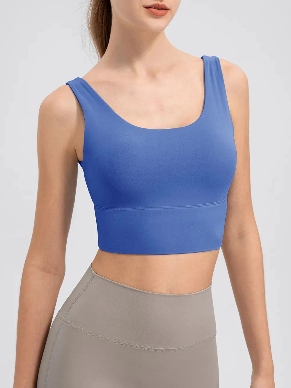 Scoop Neck Wide Strap Active Tank by Partner Label