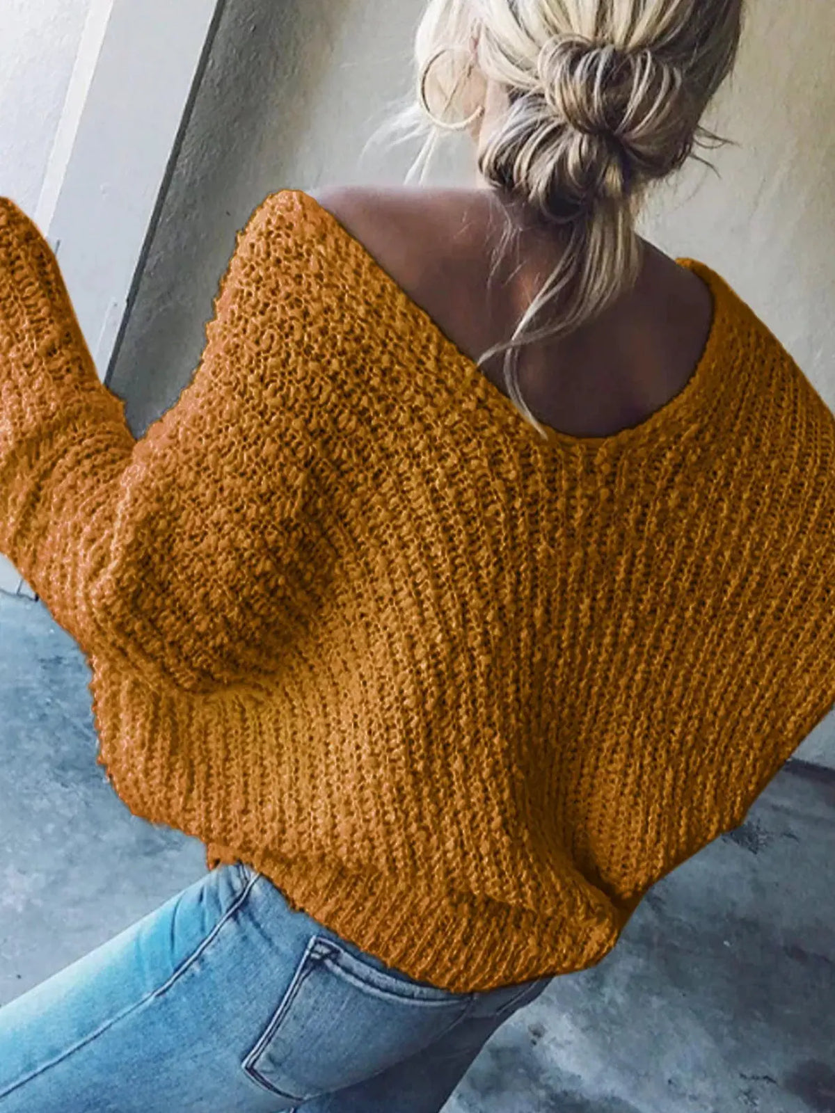 Loose Fit Long Sleeve Sweater by Partner Label