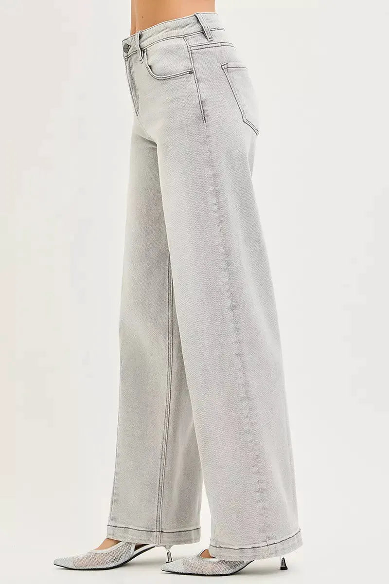 RISEN Slouchy Baggy Jeans with Contrast Stitching by RISEN