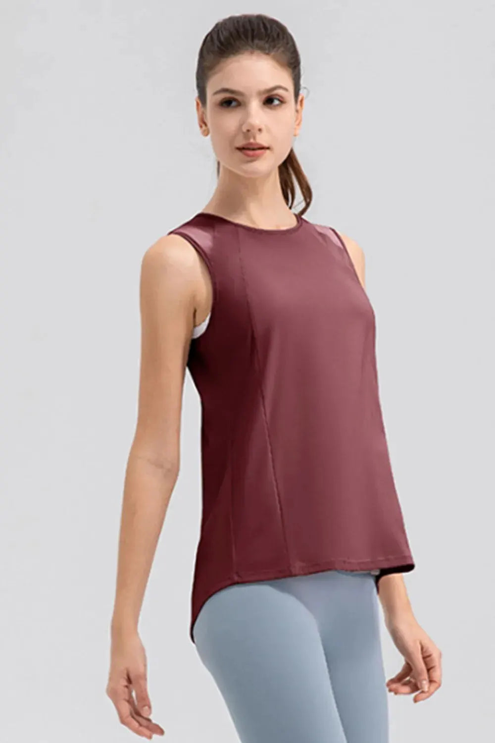 Round Neck Wide strap Active Tank by Partner Label