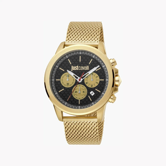 Just Cavalli Men's Gold Watch, Black Dial | Jc1g140m0075 by JUST CAVALLI