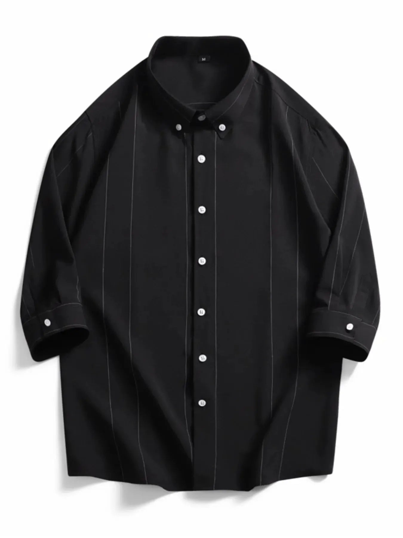 Men's Plus Size Stripe Button-Down Shirt by Trendsi