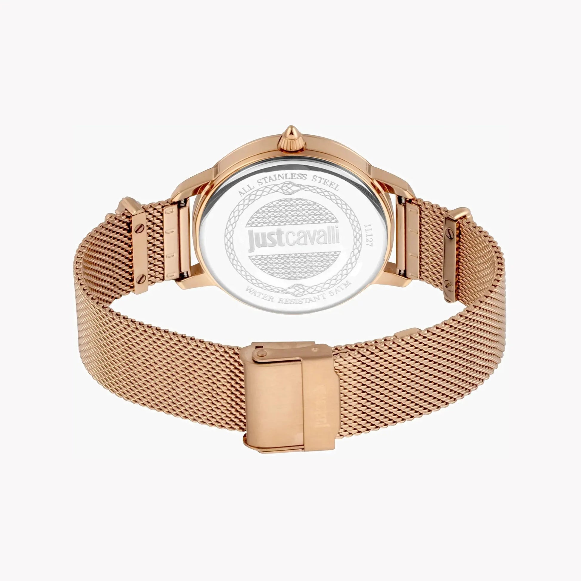 Just Cavalli Women's Rose Gold Watch, Blue & Silver Dial | Jc1l127m0075 by JUST CAVALLI