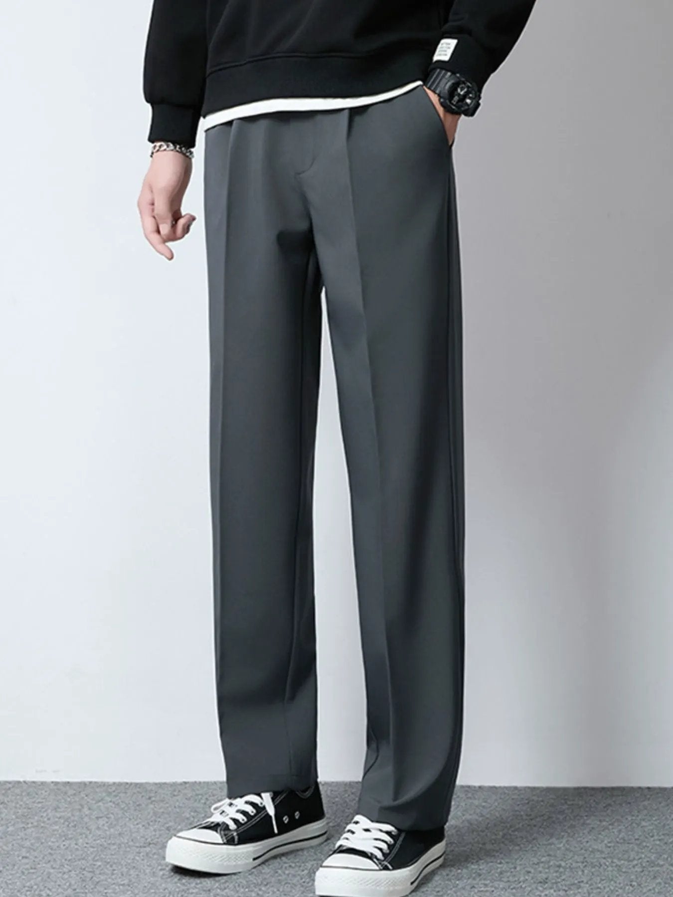 Men's Plus Size Wide Leg Casual Pants by Partner Label