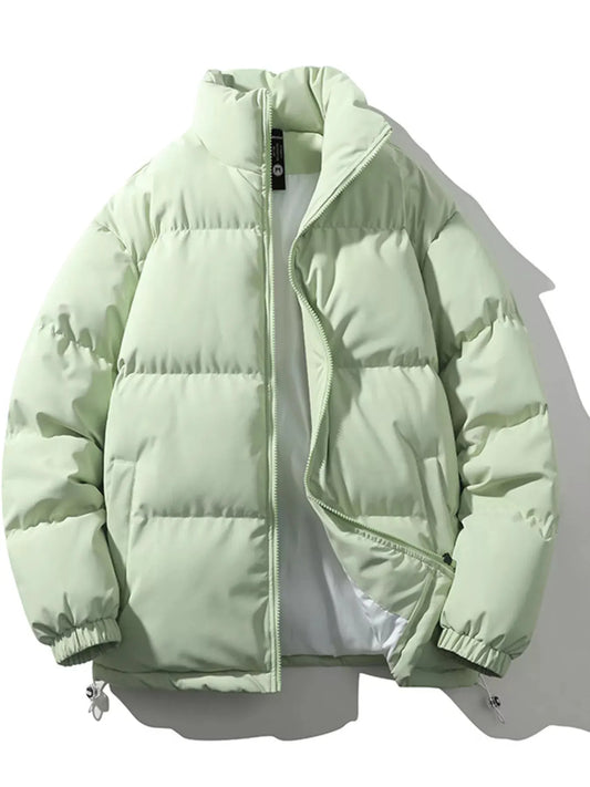 Men's Full Size Padded Zip Up Puffer Jacket Plus Size by Partner Label