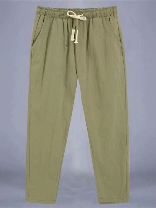Men's Plus Size Drawstring Loose Fit Pants by Partner Label