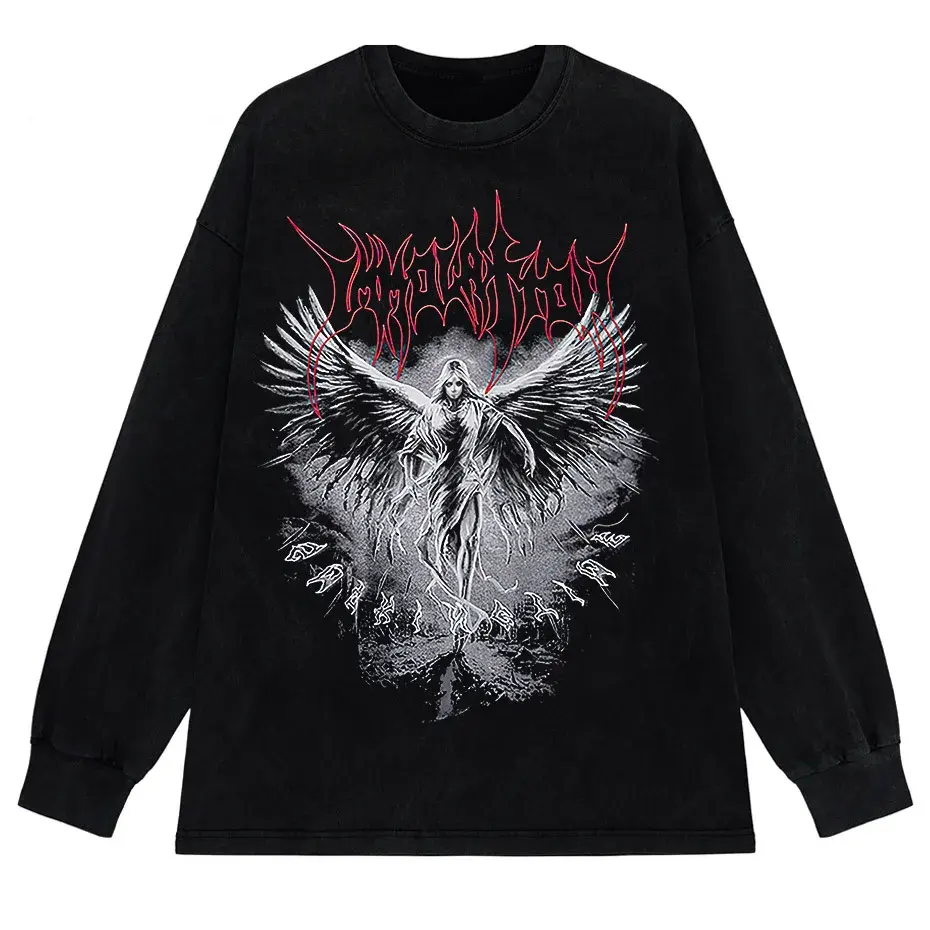Y2k Gothic Punk Style Men T Shirt Clothes Harajuku Oversized T-shirt Top Tee High Street Hipster Summer Streetwear Anime Clothes by Vimost Shop