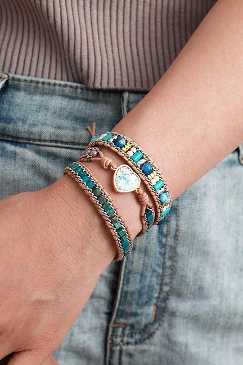 Heart Layered Bracelet by Partner Label