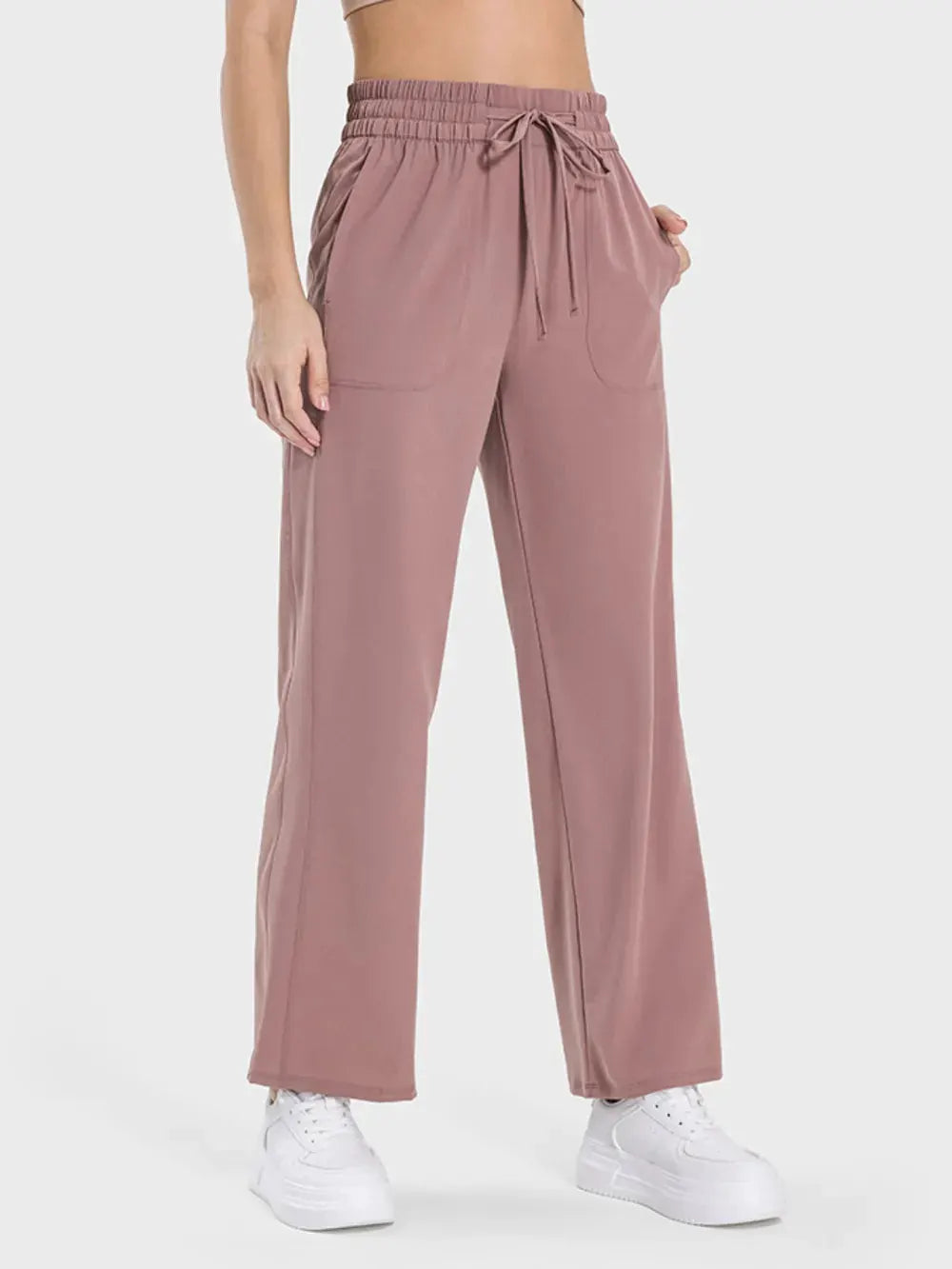 Millennia Drawstring Pocketed Active Pants by Millennia