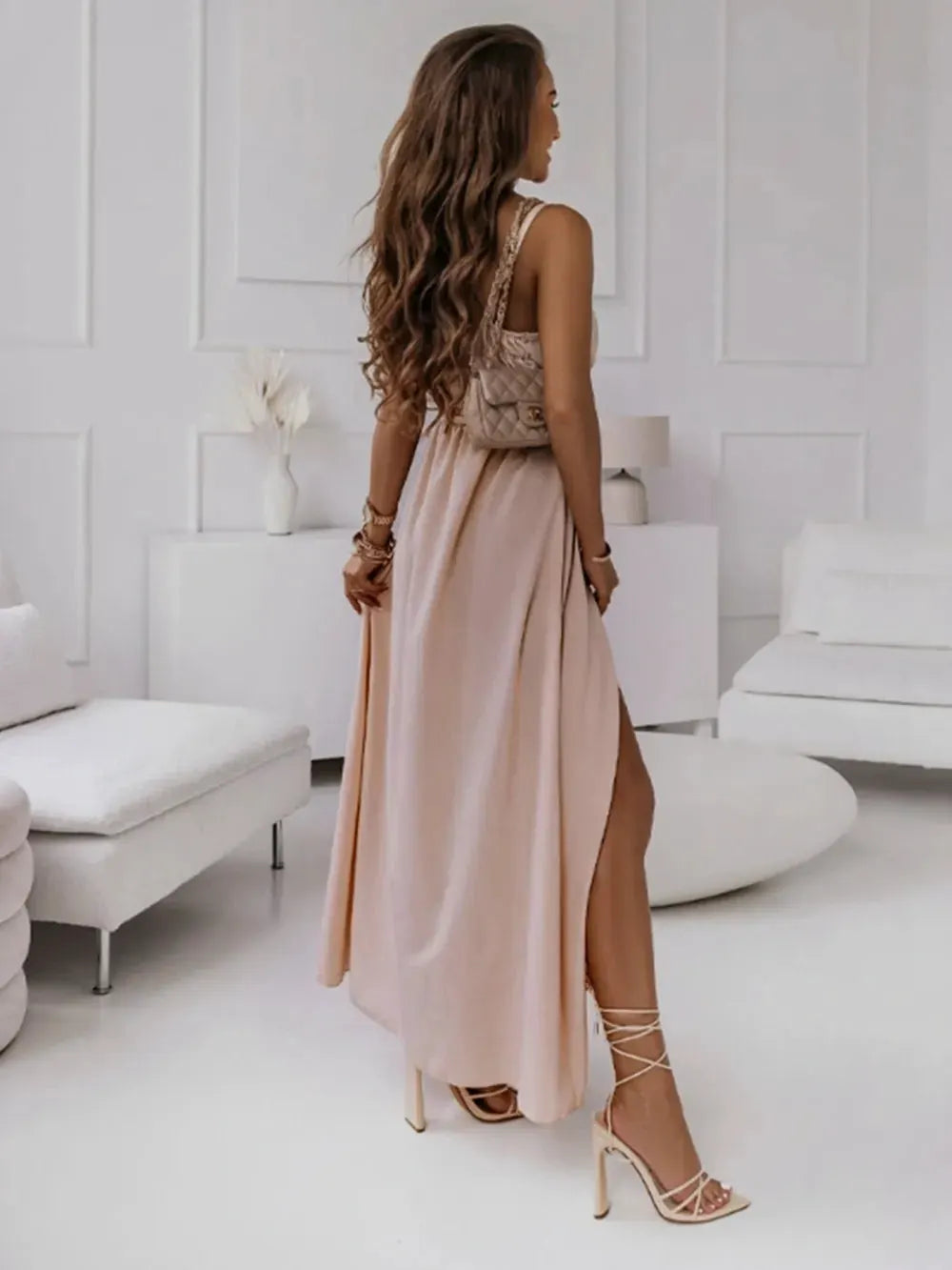 Honey Tied Surplice Sleeveless Midi Cami Dress by Honey