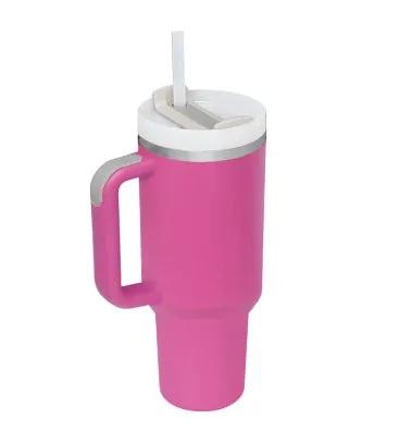 40 Oz Tumbler With Handle Straw Insulated, Stainless Steel Spill Proof Vacuum Coffee Cup Tumbler With Lid Tapered Mug Gifts For Valentine Lover Suitable For Car Gym Office Travel by Maiden-Art