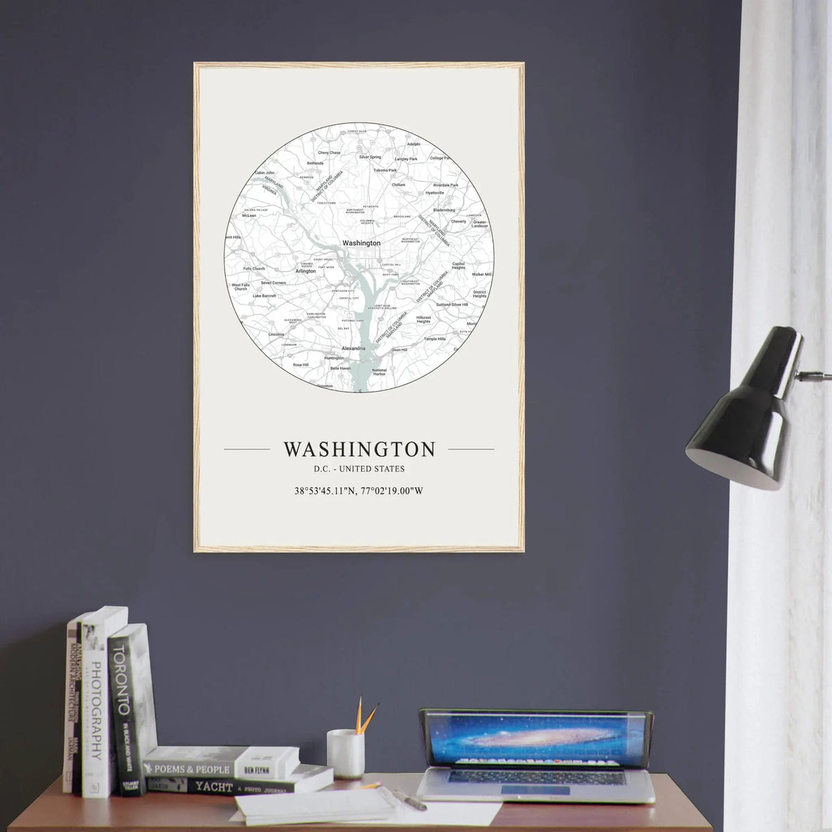 Washington, D.C., United States minimalist map poster by Art-O-Rama Shop