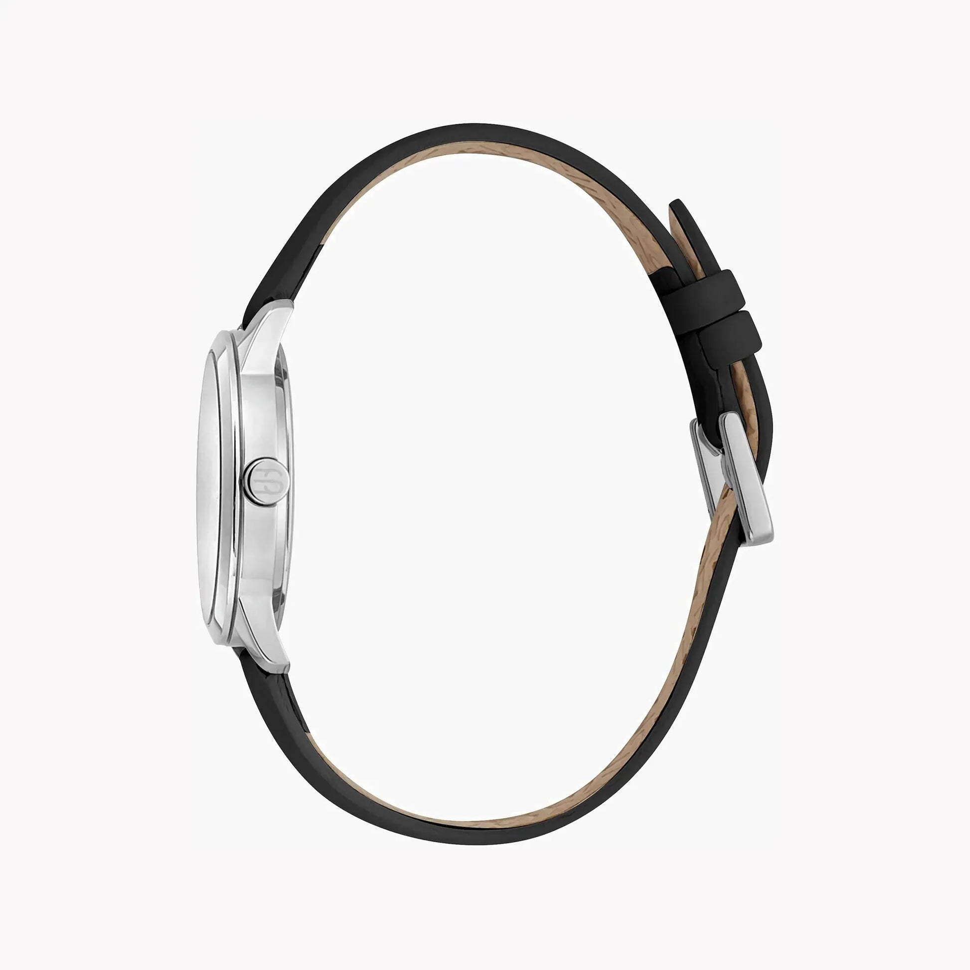 Esprit Women's Black Leather Watch, Silver Dial | ES1L276L1015 by ESPRIT