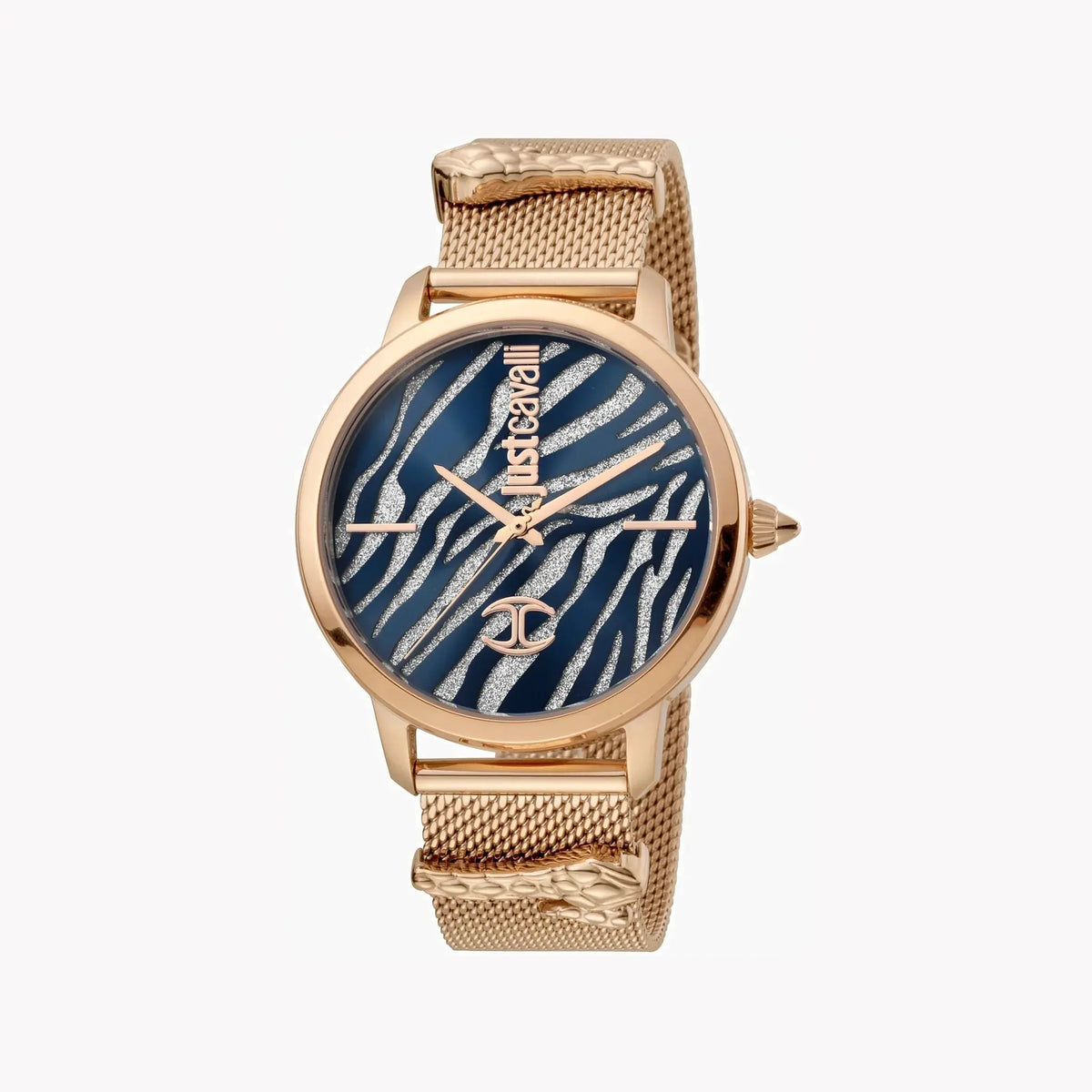 Just Cavalli Women's Rose Gold Watch, Blue & Silver Dial | Jc1l127m0075 by JUST CAVALLI