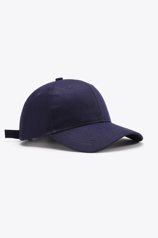 Plain Adjustable Cotton Baseball Cap by Partner Label