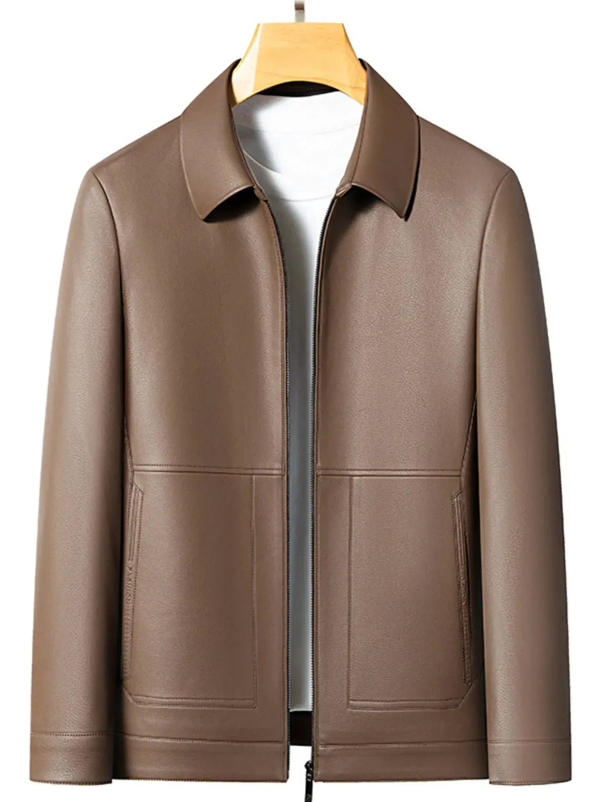 Men's Plus Size Zip Up Long Sleeve Jacket by Partner Label