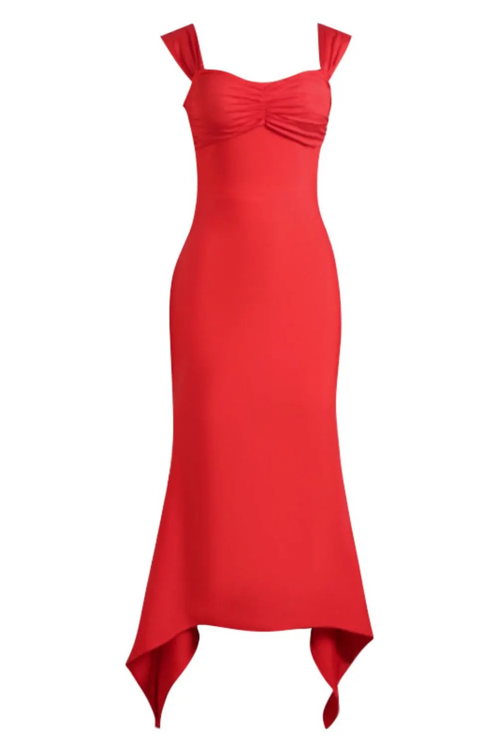 Ruched Sweetheart Neck Hem Detail Dress by Partner Label