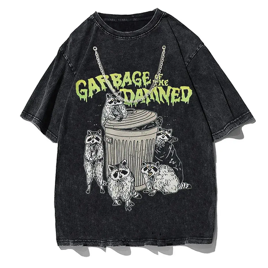 Vintage Raccoon Graphic T-Shirt Men High Street Streetwear by Vimost Shop