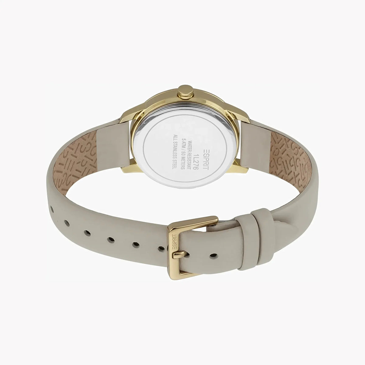 Esprit Women's Beige Leather Watch, Silver Dial | Es1l208m0035 by ESPRIT