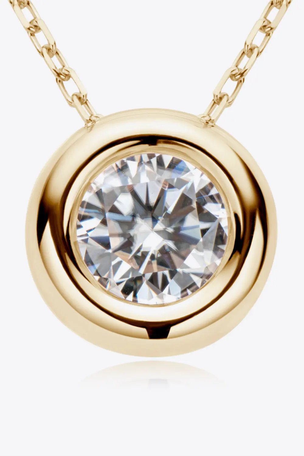 Adored 1 Carat Moissanite Pendant 925 Sterling Silver Necklace by Partner Label
