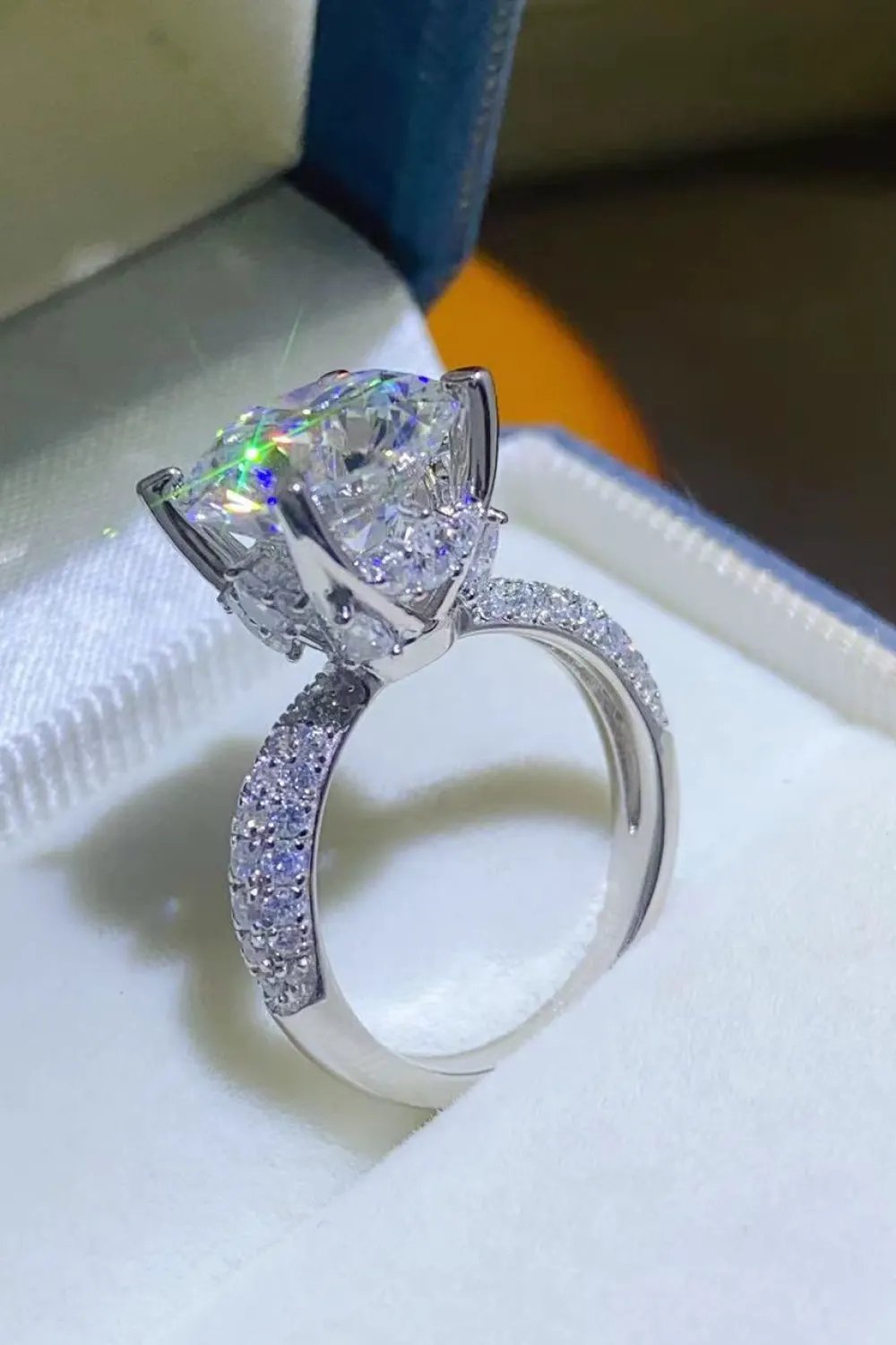 5 Carat Moissanite 925 Sterling Silver Ring by Partner Label