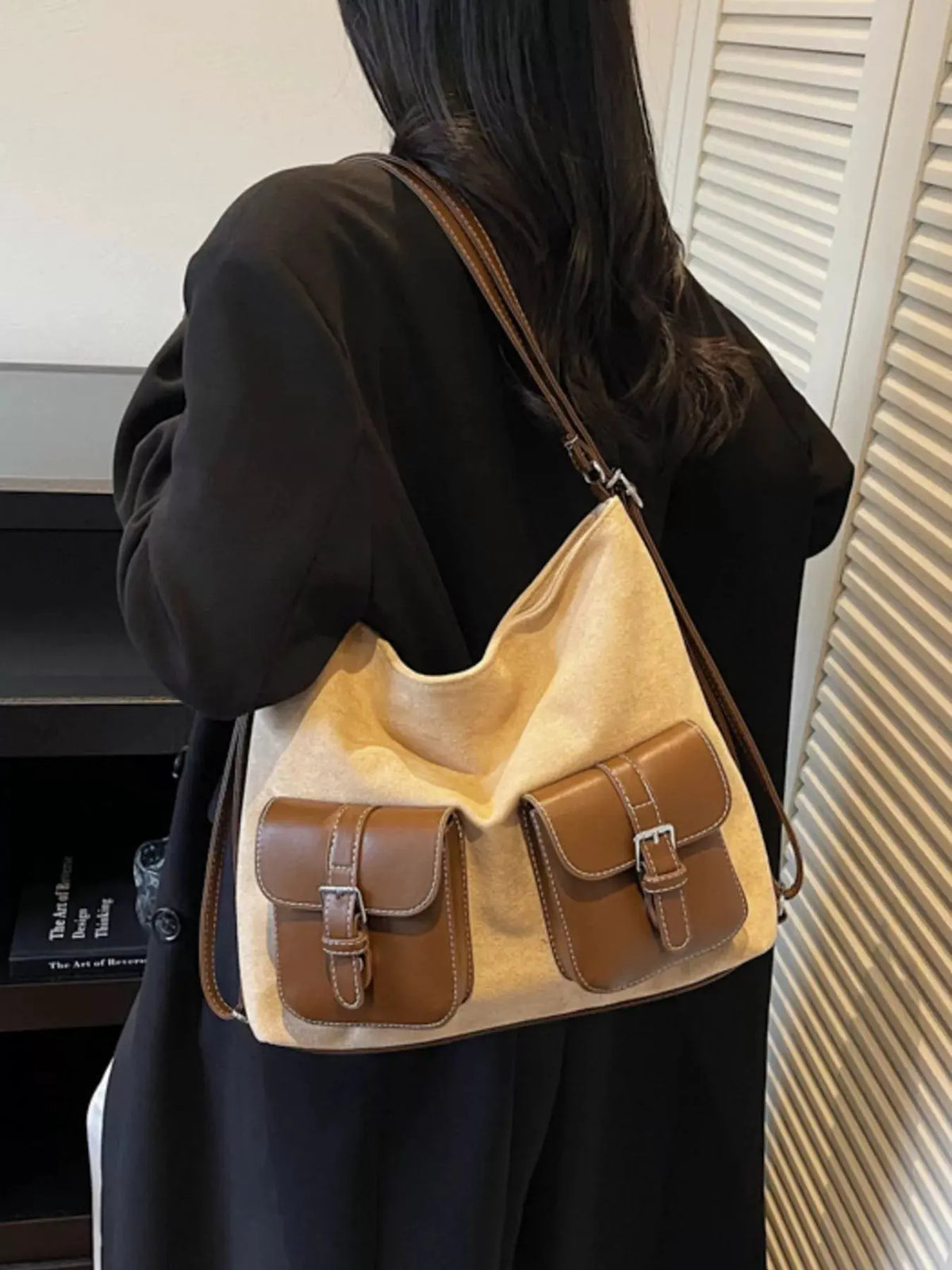 Buckle Pocket Shoulder Handbag by Partner Label