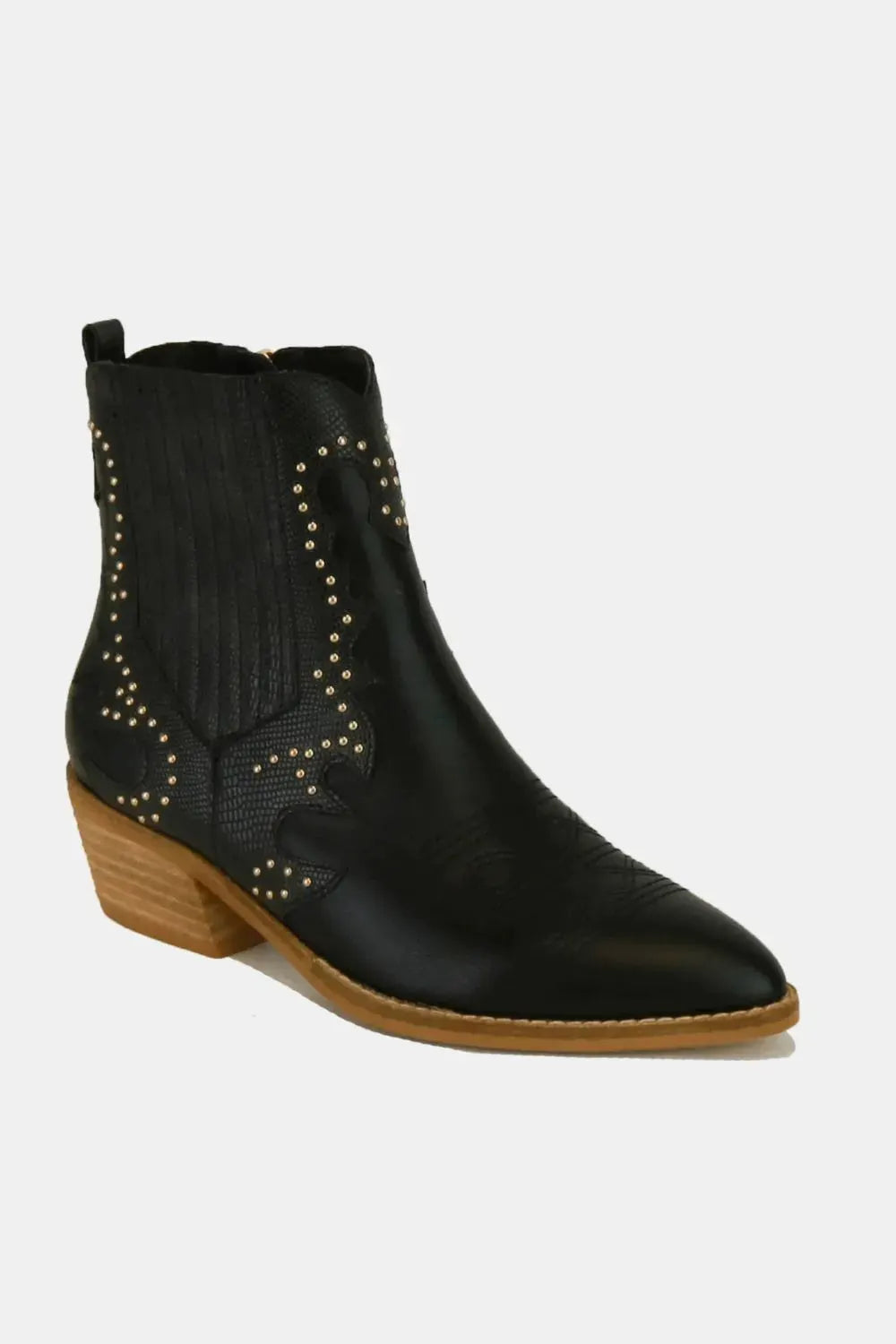 Beast Fashion Studded Detail Point Toe Boots by Beast Fashion