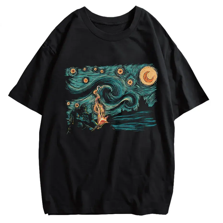 Dark Souls Starry Souls Graphic T-Shirt Men Cotton Short Sleeve Plus Size Tee by Vimost Shop
